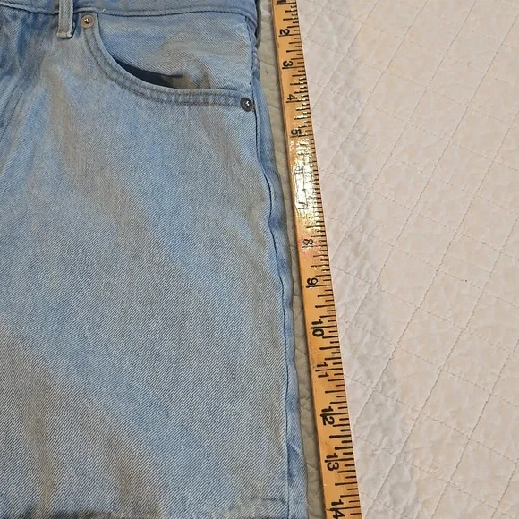 Everlane A Line Shorts Womens 27 Waist High Waisted Cotton Light Wash - Picture 6 of 10